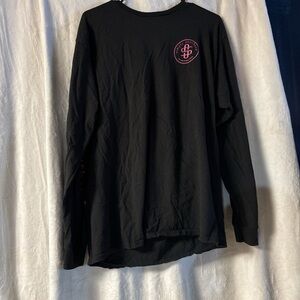 Simply Southern Black Long Sleeve Tee with Pink Logo